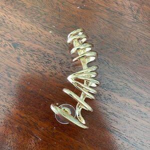 Left ear climber earring gold